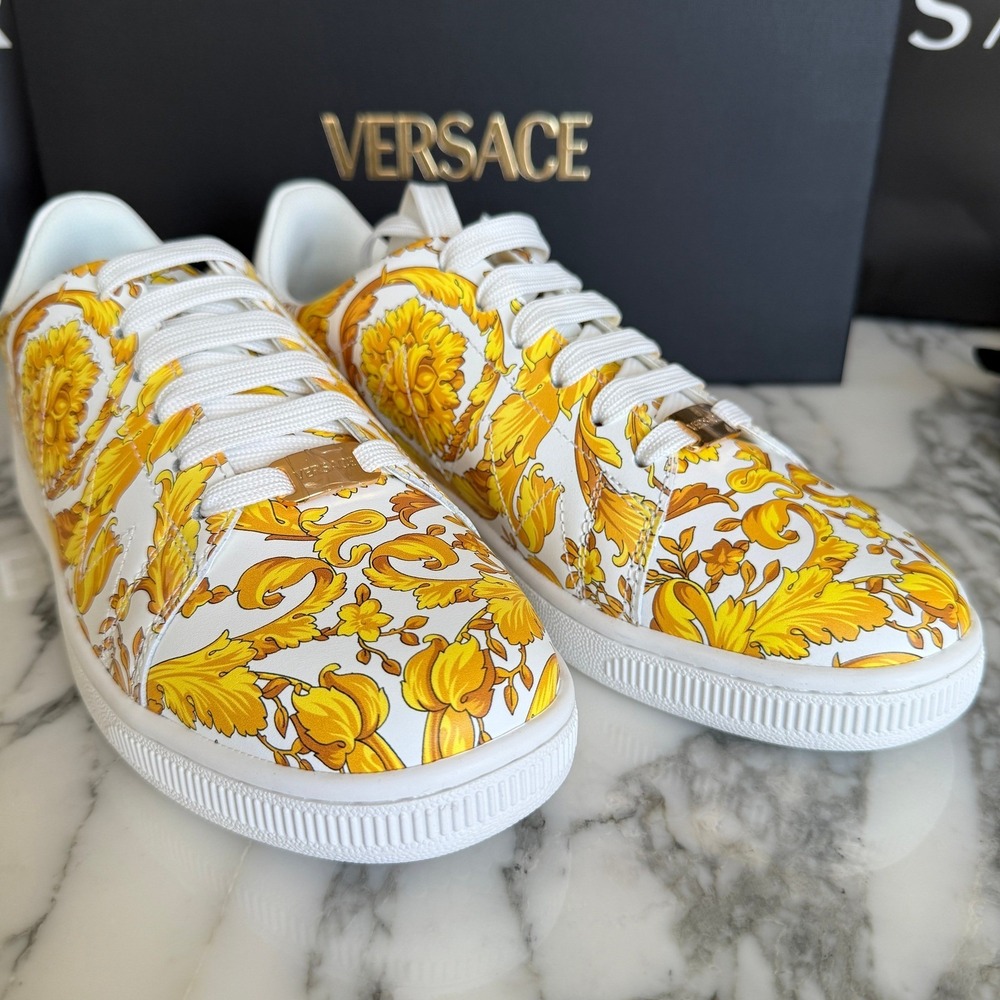 Versace Womens 1016935 Leather Medusa Head Low Top Sneakers Trainers EU 36 - Picture 12 of 16